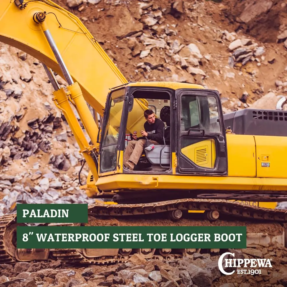 Chippewa Steel Toe Logger Boots, Bay Apache - Non Insulated - 9.5 | Waterproof Full-Grain Leather, 400g Thinsulate, Oil-Resistant Outsole - view 2
