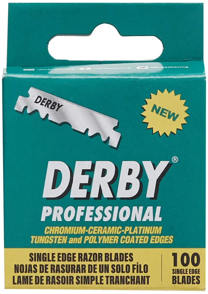 Derby Professional Single Edge Razor Blades 100 Count | Swedish Steel Blades for Straight Razors - view 2