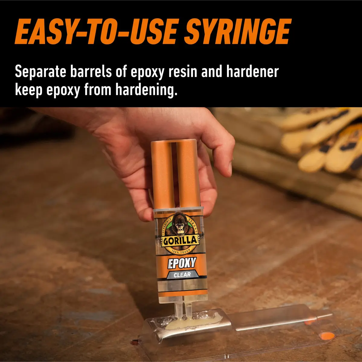 Gorilla 2 Part Epoxy 0.85 oz | Incredibly Strong Bonding, 5 Min Set, Clear - view 7