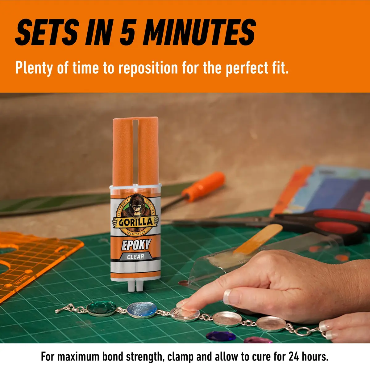 Gorilla 2 Part Epoxy 0.85 oz | Incredibly Strong Bonding, 5 Min Set, Clear - view 2