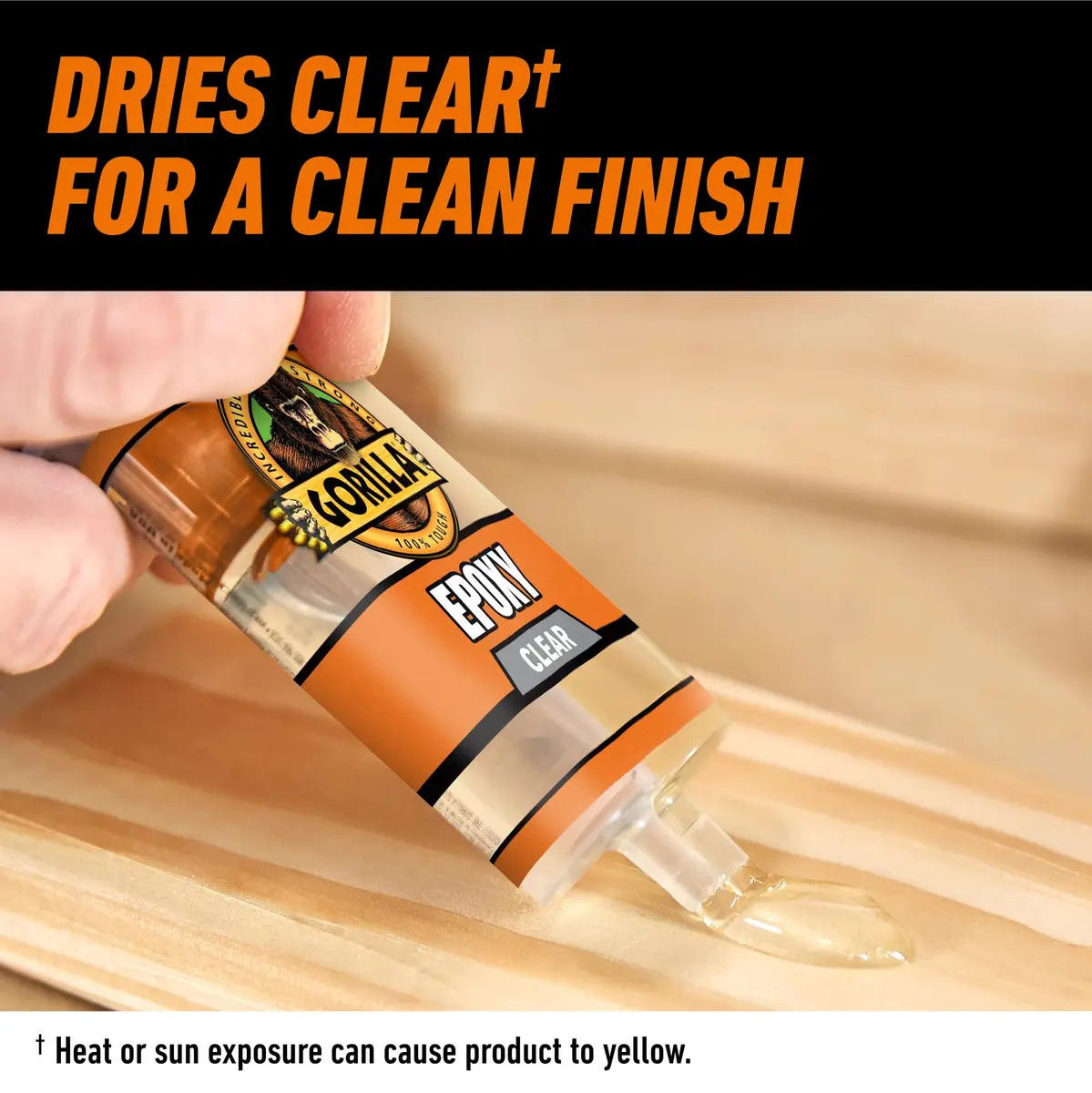 Gorilla 2 Part Epoxy 0.85 oz | Incredibly Strong Bonding, 5 Min Set, Clear - view 3