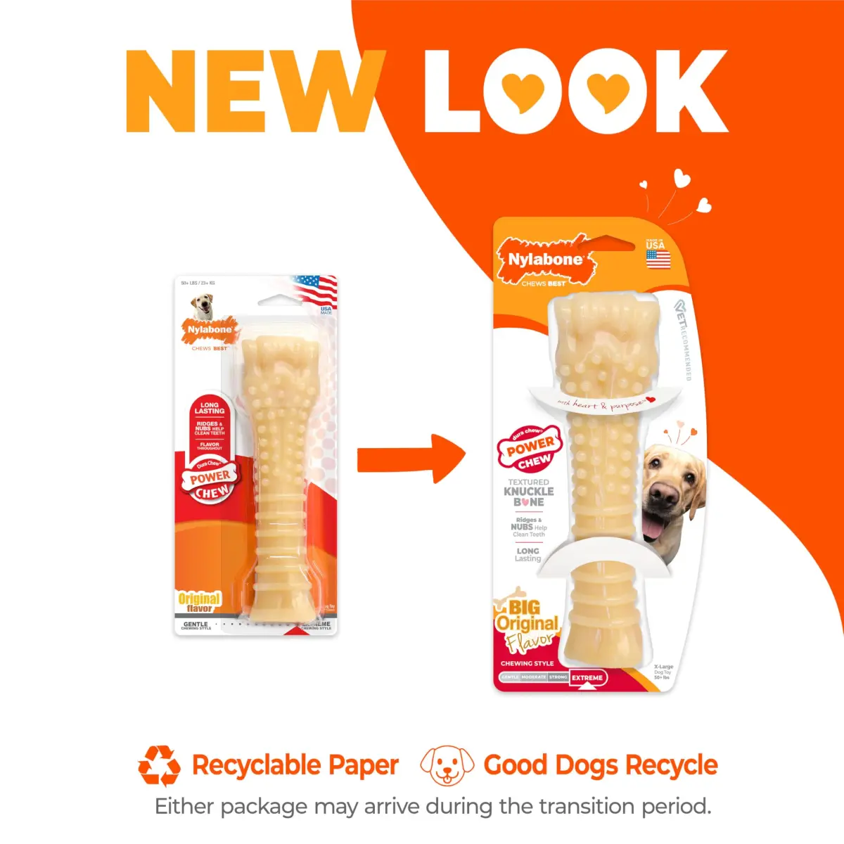 Nylabone Power Chew Textured Bone Dog Chew Toy X-Large | Durable Nylon for Aggressive Chewers - view 3
