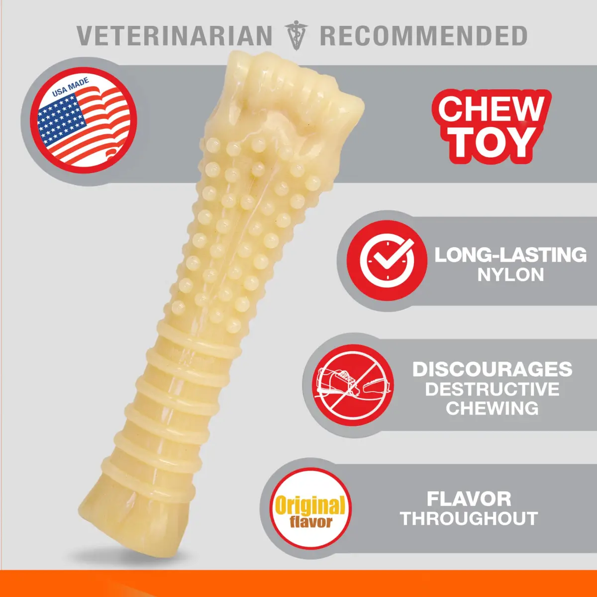 Nylabone Power Chew Textured Bone Dog Chew Toy X-Large | Durable Nylon for Aggressive Chewers - view 4