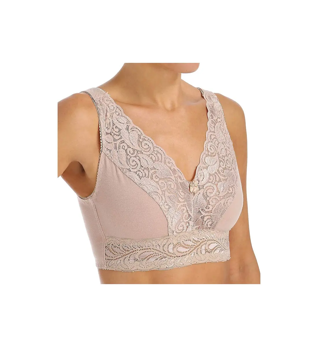 V VALMONT Lace Leisure Bra Style (Back Hook) 36D | Wire-Free, Supportive, Comfortable Fit - main product image