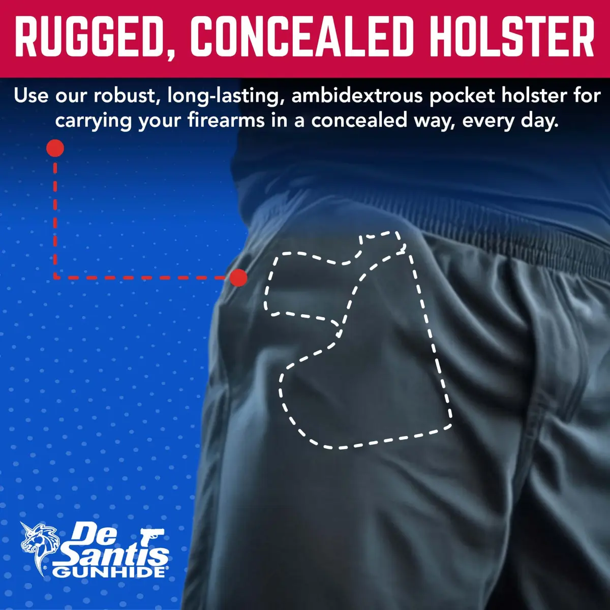 DeSantis Nemesis Pocket Holster for Concealed Carry - Black | Ambidextrous, Lightweight, Durable - view 4