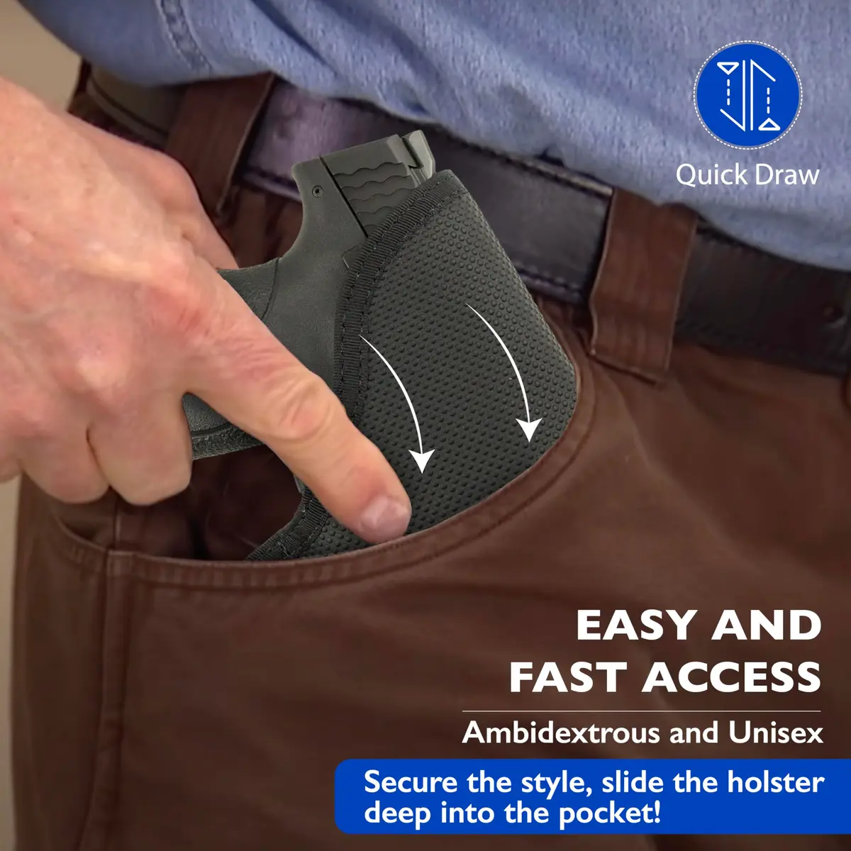 DeSantis Nemesis Pocket Holster Fits Glock 26/27 & More Ambidextrous | Concealed Carry - view 4