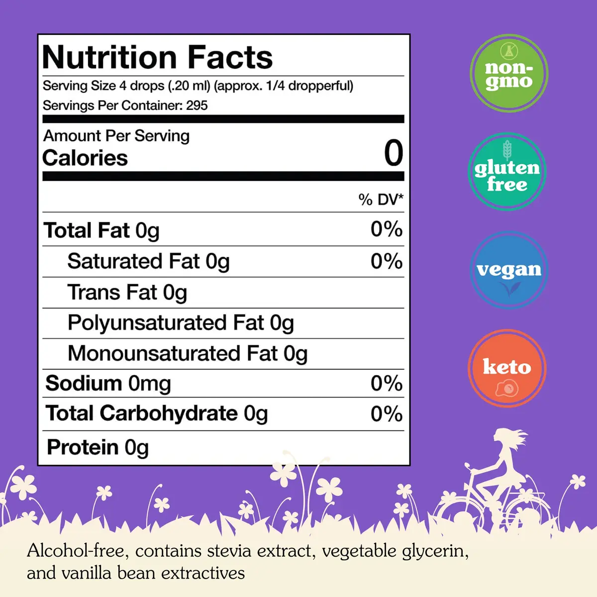 Nunaturals Liquid Stevia Sweetener, Vanilla Alcohol-Free, 2oz | True Vanilla Extract, Zero-Calorie, Keto Friendly - view 8