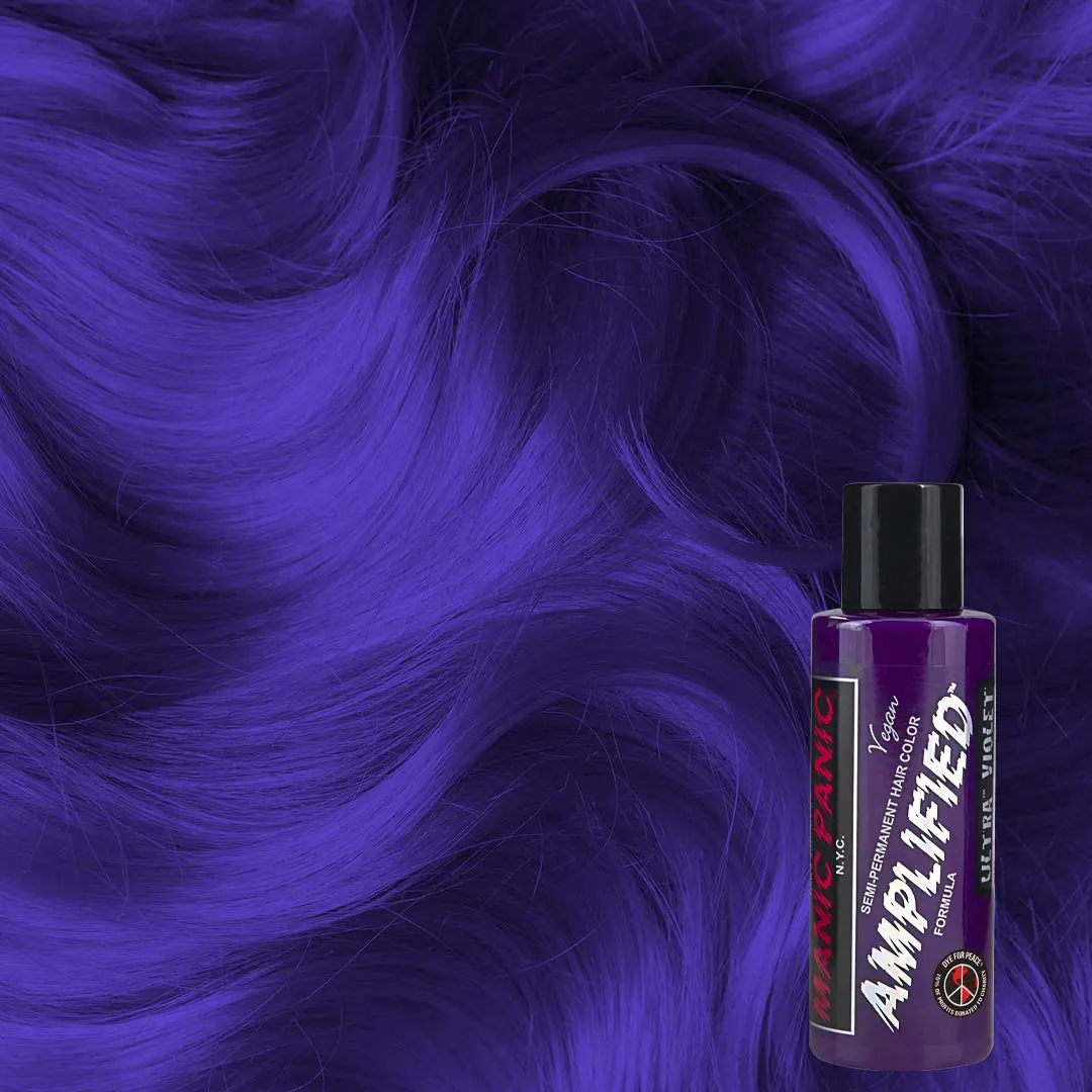 Manic Panic Amplified Ultra Violet Semi-Permanent Hair Dye | Vibrant Indigo Shade, Vegan & PPD-Free (4 Fl Oz) - view 2