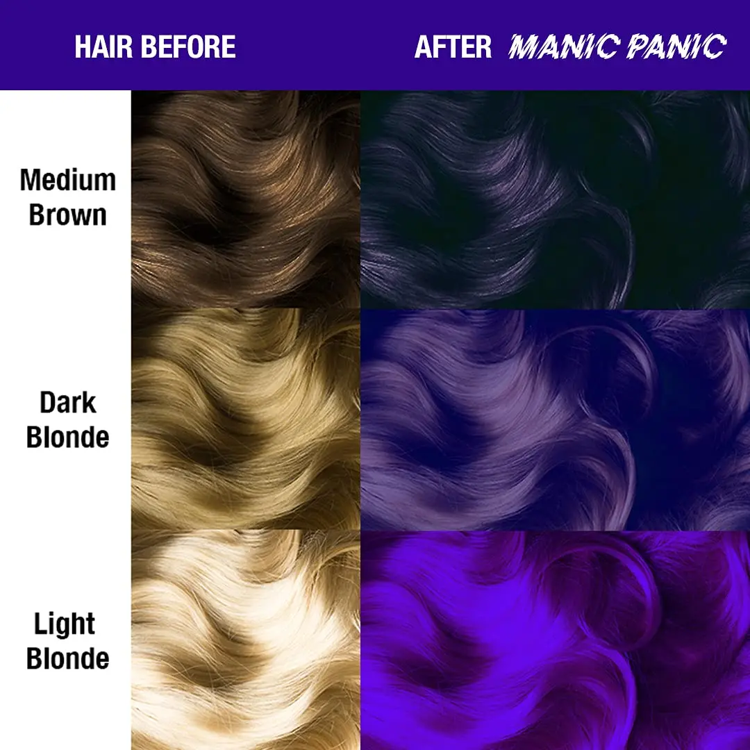 Manic Panic Amplified Ultra Violet Semi-Permanent Hair Dye | Vibrant Indigo Shade, Vegan & PPD-Free (4 Fl Oz) - view 3