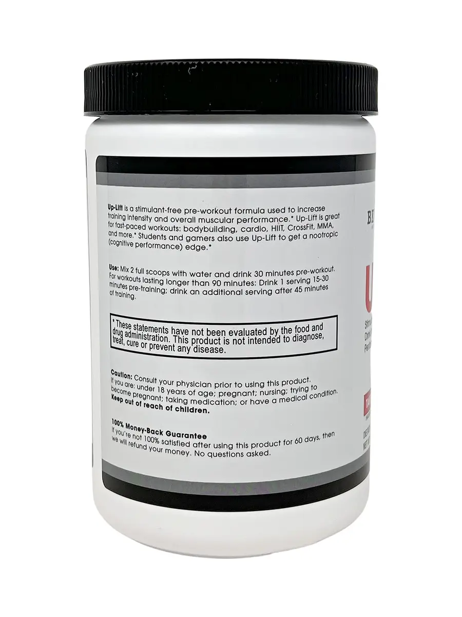 Beverly International Up-Lift Stimulant-Free Pre-Workout 330g | Caffeine-Free Focus & Endurance - view 2
