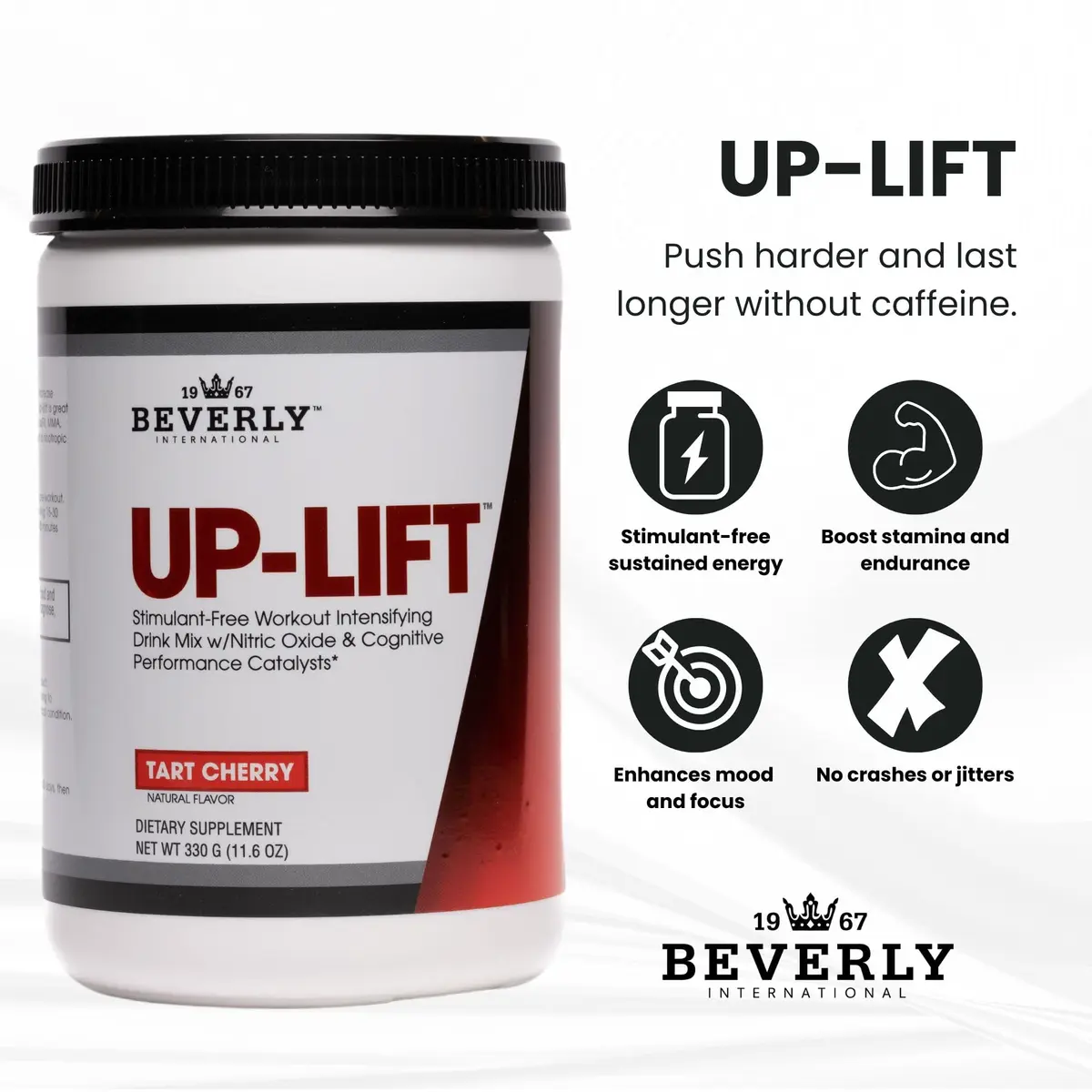 Beverly International Up-Lift Stimulant-Free Pre-Workout 330g | Caffeine-Free Focus & Endurance - view 4