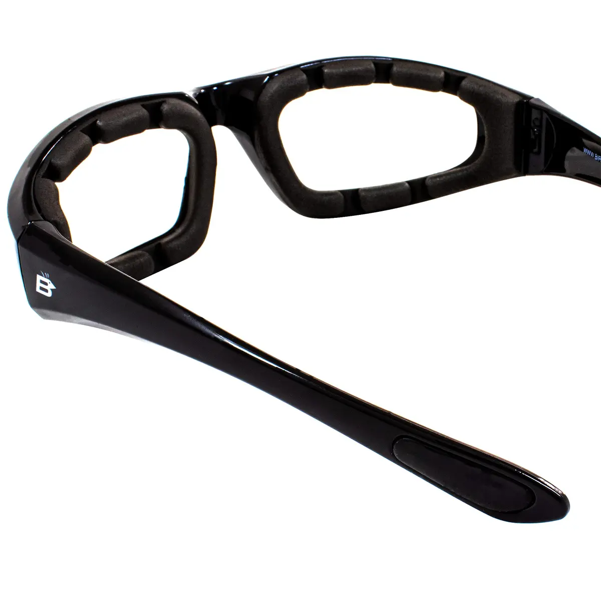 Birdz Eyewear Oriole Padded Motorcycle Goggles (Black Frame/Polarized Smoke Lens) | Shatterproof Polycarbonate - view 7
