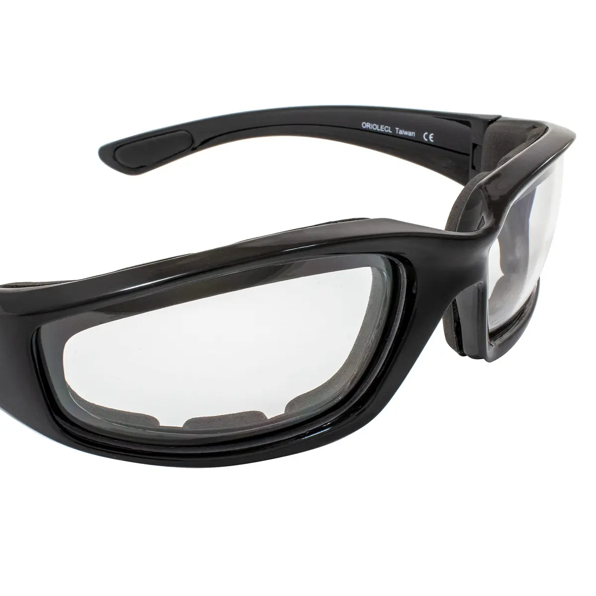 Birdz Eyewear Oriole Padded Motorcycle Goggles (Black Frame/Polarized Smoke Lens) | Shatterproof Polycarbonate - view 8