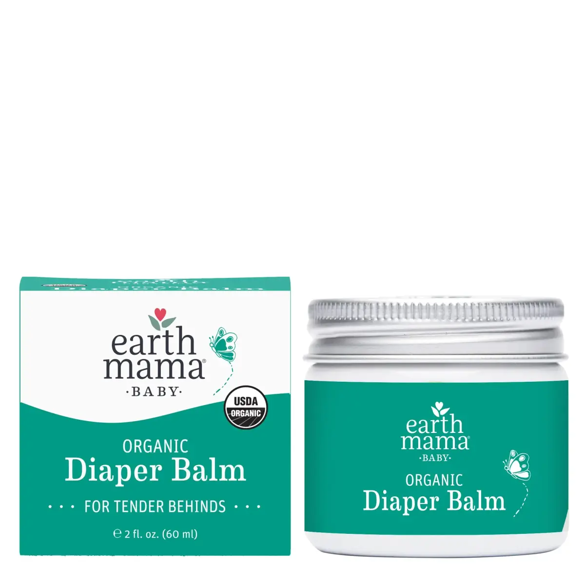 Earth Mama Organic Diaper Balm 2 Fl Oz (Pack of 1) | EWG Verified, Petroleum-Free, Calendula for Sensitive Skin - main product image