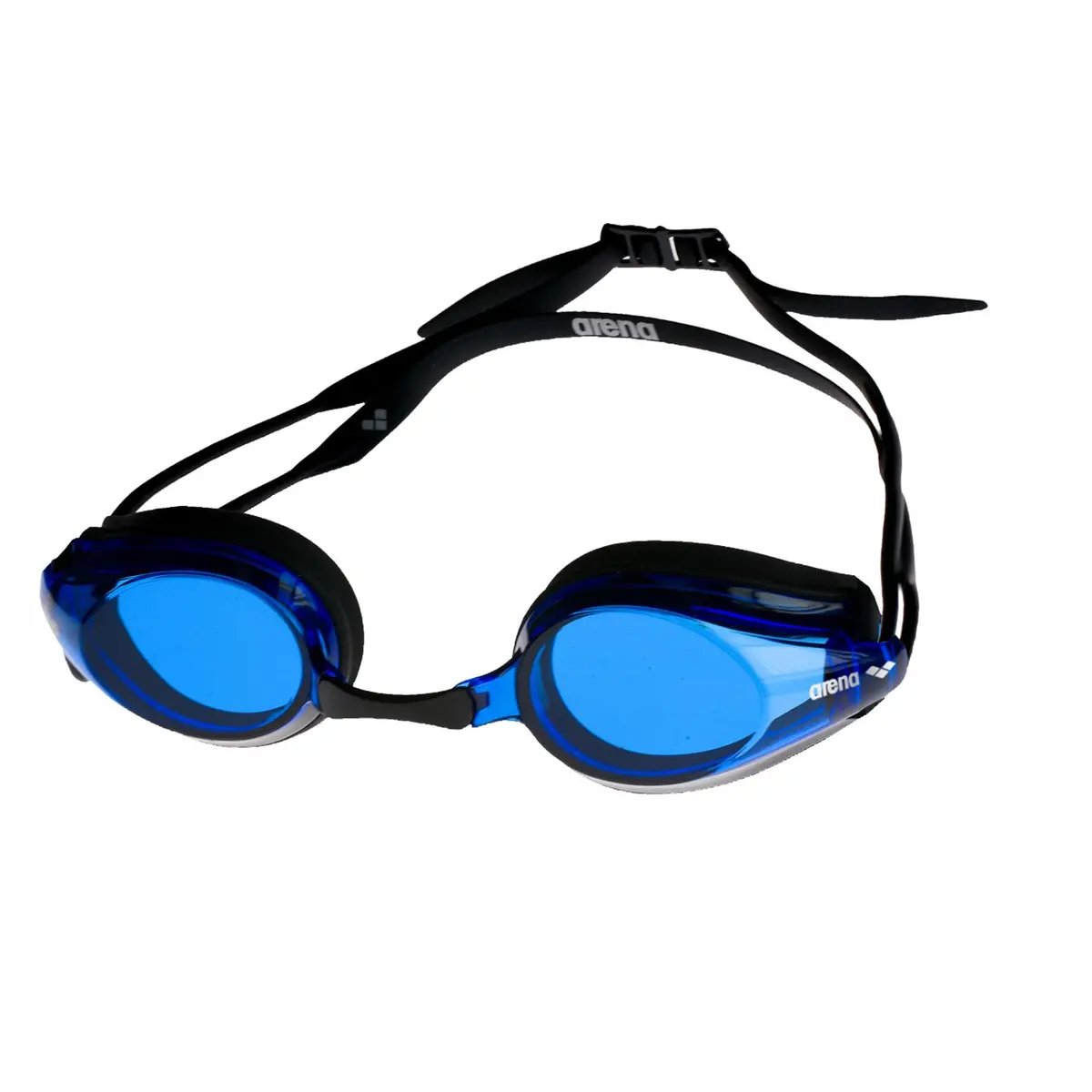 ARENA Tracks Unisex Adult Racing Swim Goggles FINA-Approved Anti-Fog Non-Mirror Lens, Black/Blue/Black | Competitive Swimming Gear - main product image