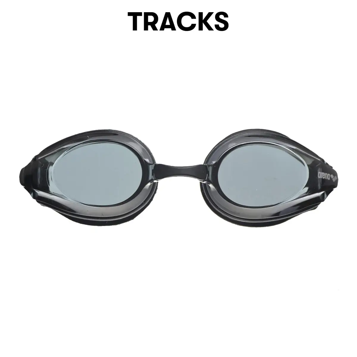 ARENA Tracks Adult Non-Mirror Racing Swim Goggles - Black/Smoke/Black - view 3