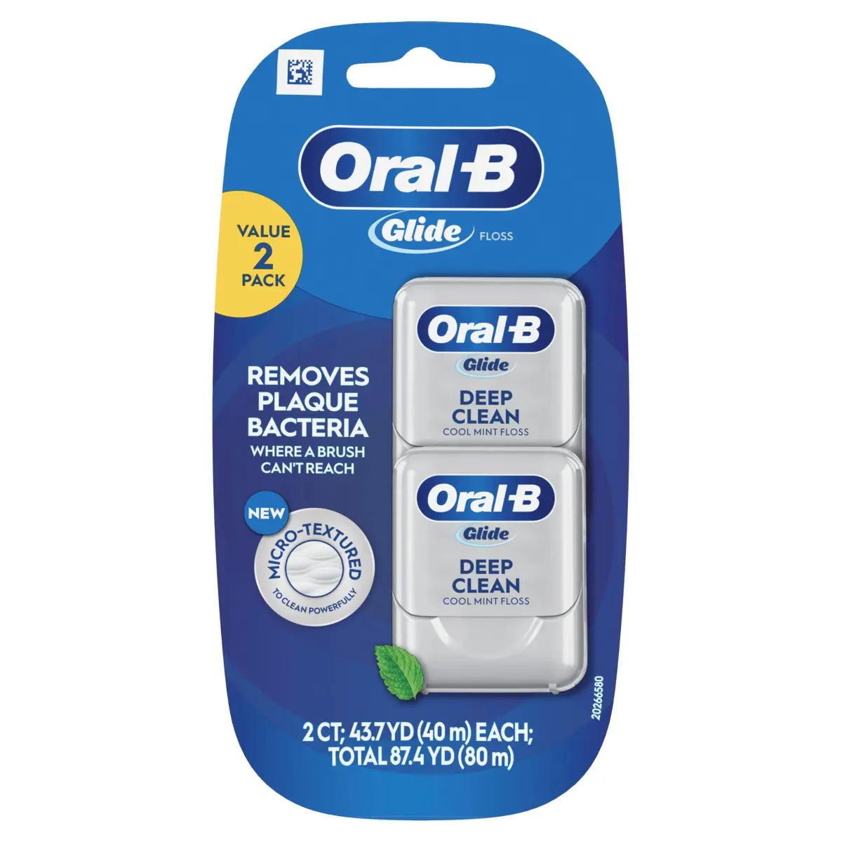 Oral-B Glide Deep Clean Cool Mint Dental Floss 262ft (80m) | Dentist Recommended - view 9