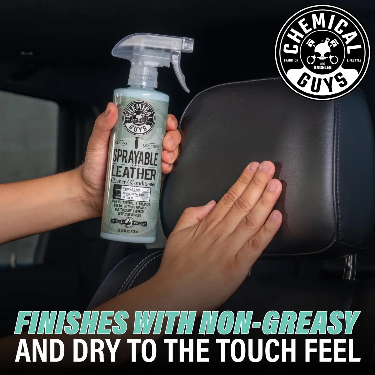Chemical Guys Sprayable Leather Cleaner & Conditioner 473ml (16 Fl Oz) | Auto Interior & Furniture Care - view 6