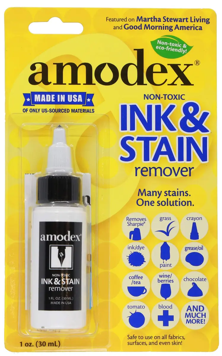 Amodex Ink & Stain Remover 30ml (1 Fl Oz) | Tough Stain Removal for Fabrics, Skin & Surfaces - main product image