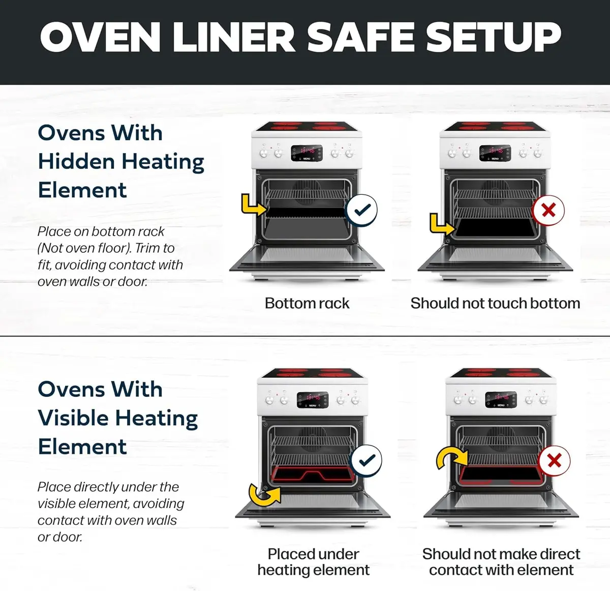 Cooks Innovations Non-Stick Oven Protector Mat - Heavy Duty Heat Resistant Baking Mat for Convection, Electric, Gas & Microwave Ovens - view 8
