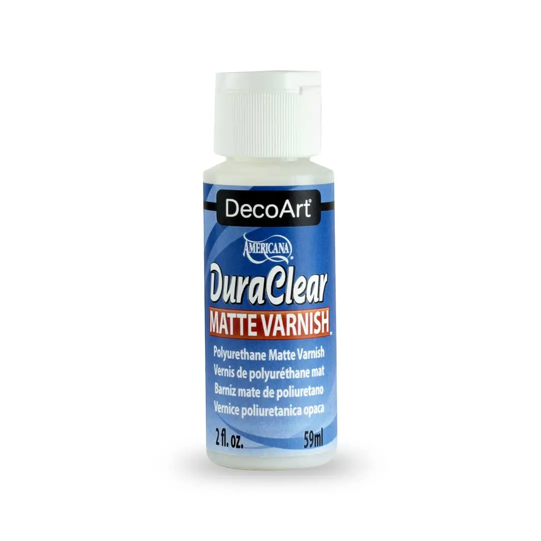 DecoArt DuraClear Matte Varnish 59ml (2 fl oz) | Non-Yellowing Polyurethane for Interior Wood - main product image