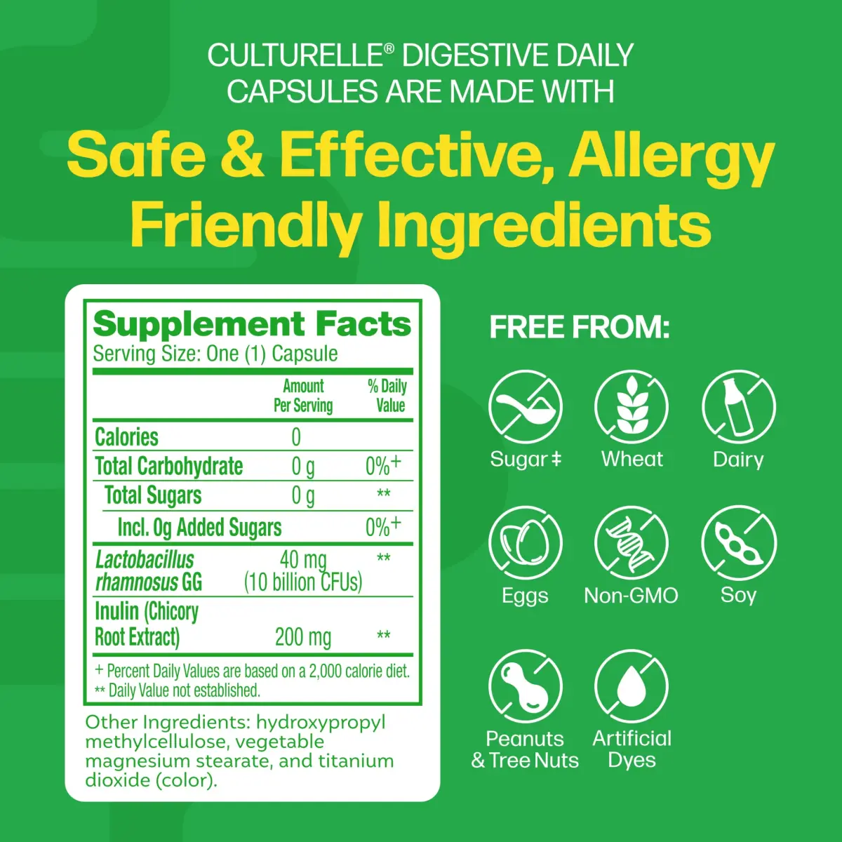 Culturelle Digestive Daily Probiotic Capsules 30 Count | Clinically Proven Lactobacillus GG for Gut Health - view 2