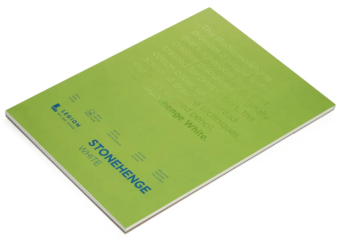 Stonehenge 100% Cotton Medium Weight Pad, White, 11 x 14 inches | Acid-Free, Archival Art Paper - view 2