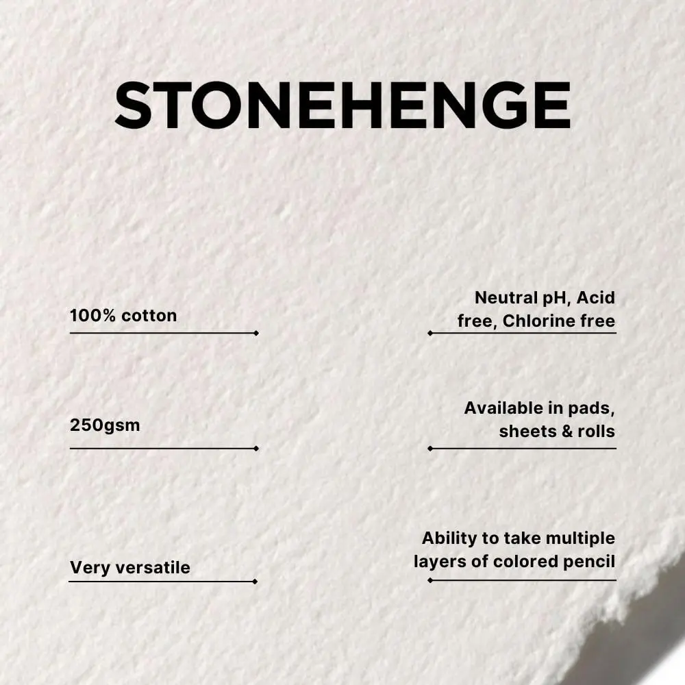 Stonehenge 100% Cotton Medium Weight Pad, White, 11 x 14 inches | Acid-Free, Archival Art Paper - view 3
