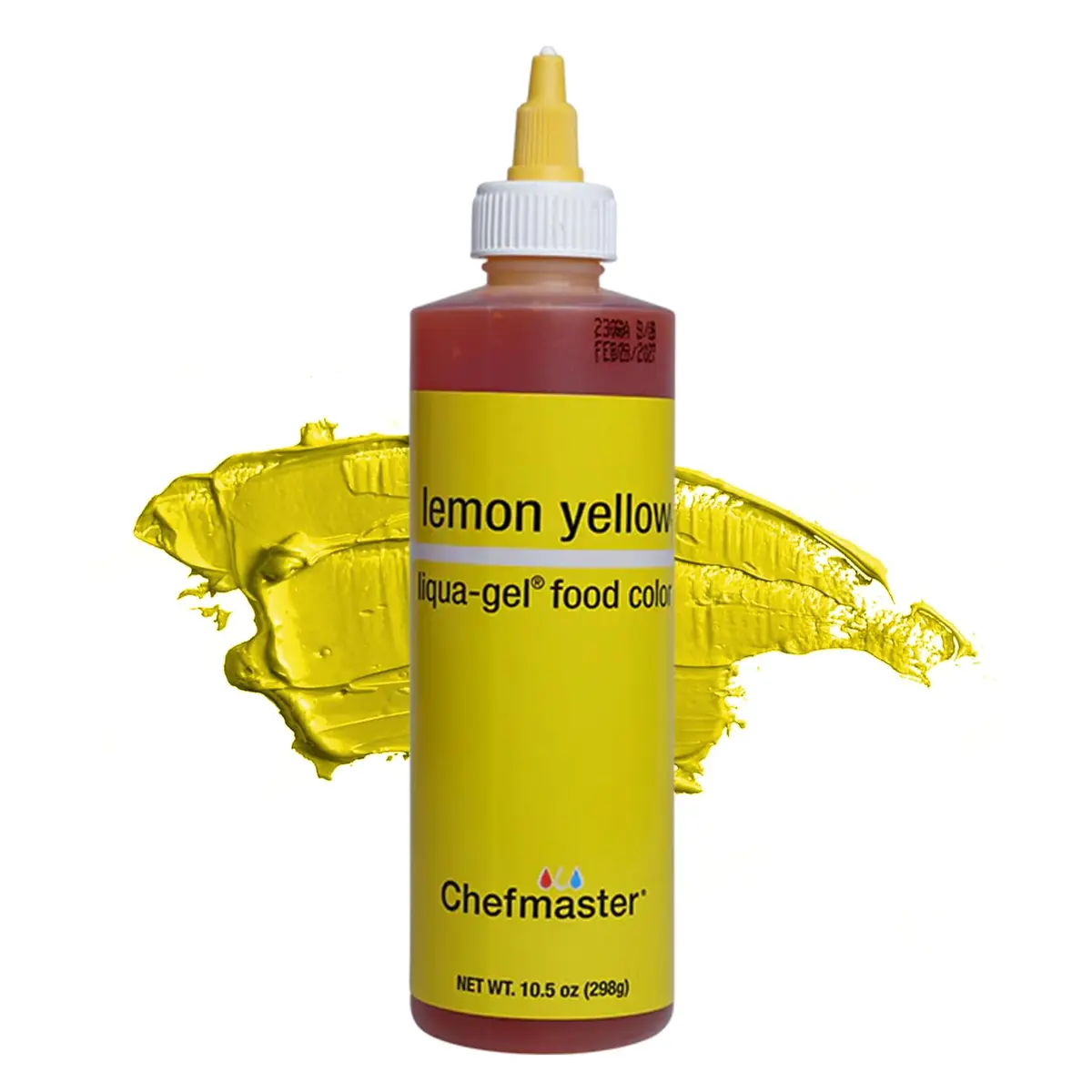 Chefmaster Lemon Yellow Liqua-Gel Food Coloring | Vibrant, Fade-Resistant | 10.5 oz | Made in USA - main product image
