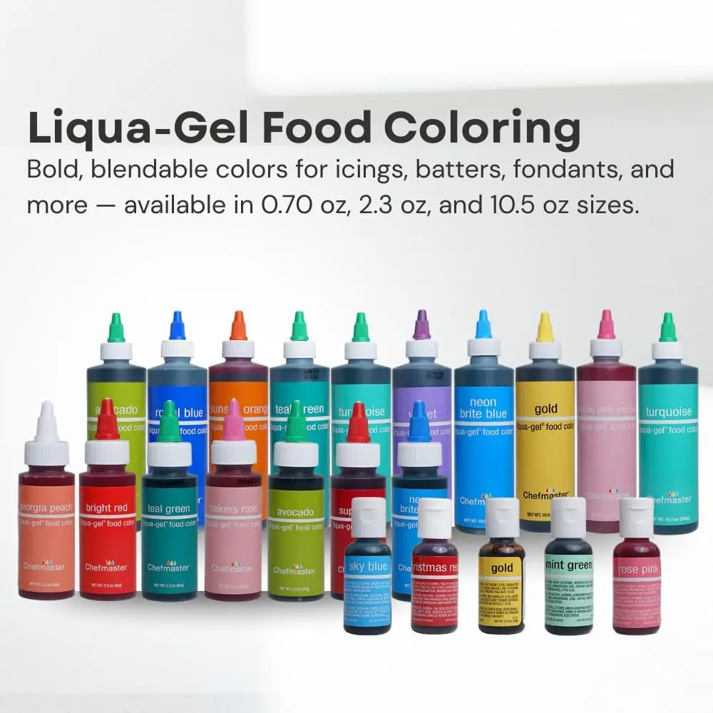 Chefmaster Golden Yellow Liqua-Gel Food Coloring 10.5 oz | Vibrant, Fade-Resistant for Icing & Baking - view 6