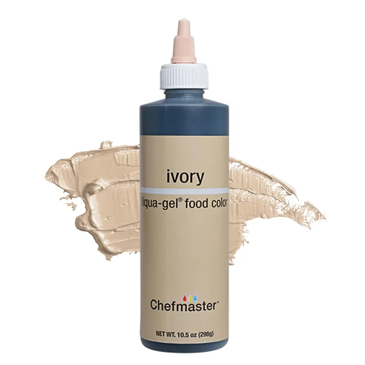 Chefmaster Liqua-Gel Food Coloring Ivory | Vibrant, Fade-Resistant Gel for Baking & Decorating (10.5 oz) - main product image