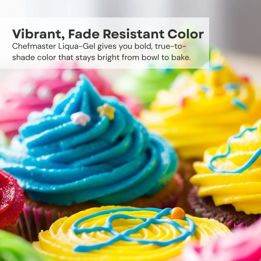 Chefmaster Liqua-Gel Food Coloring Ivory | Vibrant, Fade-Resistant Gel for Baking & Decorating (10.5 oz) - view 3