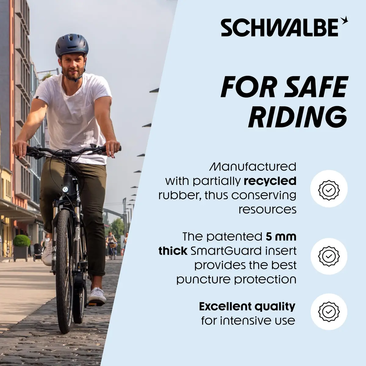 Schwalbe Marathon Bicycle Tire 28 x 1.10 | Flat-Less SmartGuard Tire for Long Rides - view 4