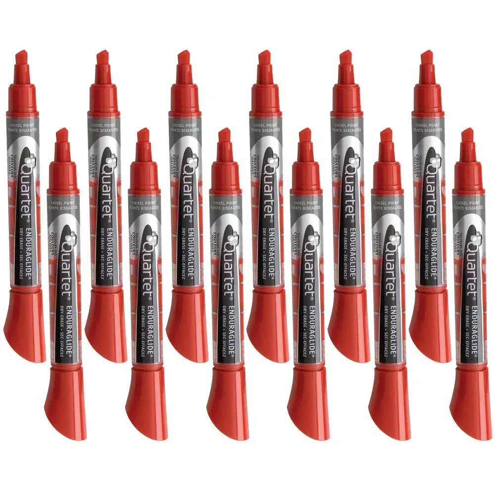 Quartet Red Dry Erase Markers, Chisel Tip, 12 Pack | Smooth Ink Flow for Offices & Schools - main product image