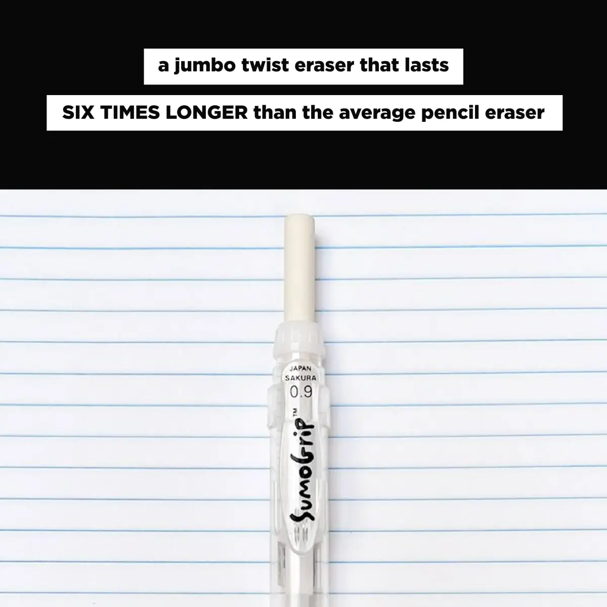 Sakura SumoGrip Mechanical Pencil 0.5mm (1 Count) | Smooth Writing Instrument with Jumbo Eraser - view 4
