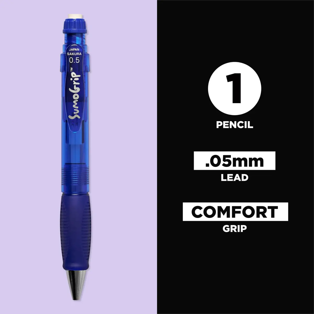 Sakura SumoGrip Mechanical Pencil 0.5mm (1 Count) | Smooth Writing Instrument with Jumbo Eraser - view 2