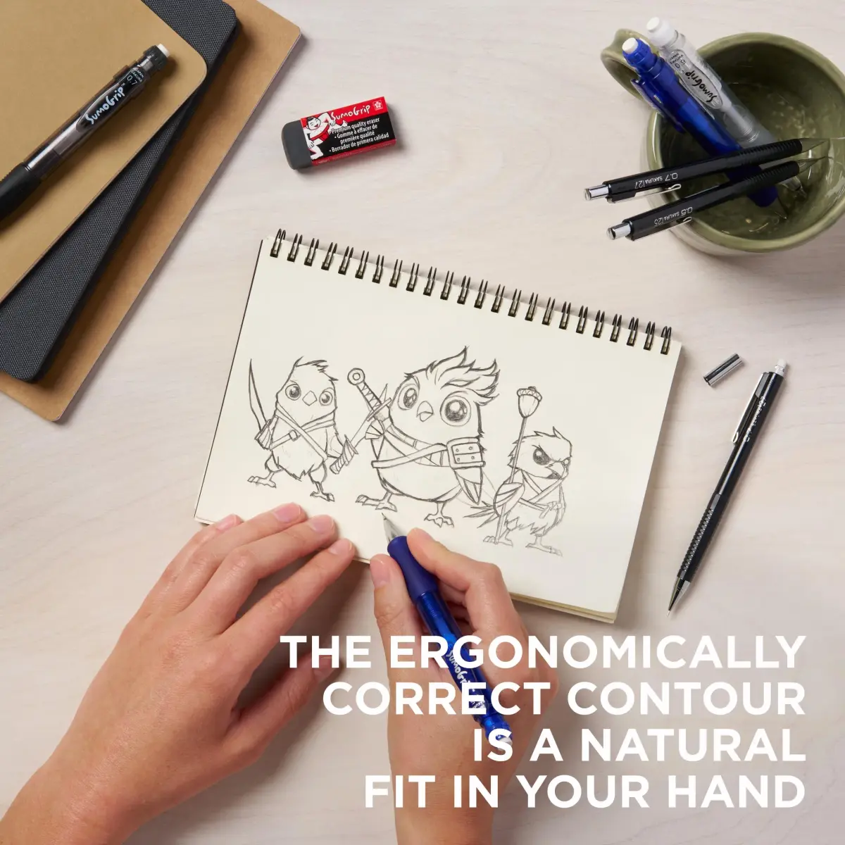 SAKURA SumoGrip Mechanical Pencil 0.9mm Clear | Comfortable Ergonomic Grip for Students - view 4