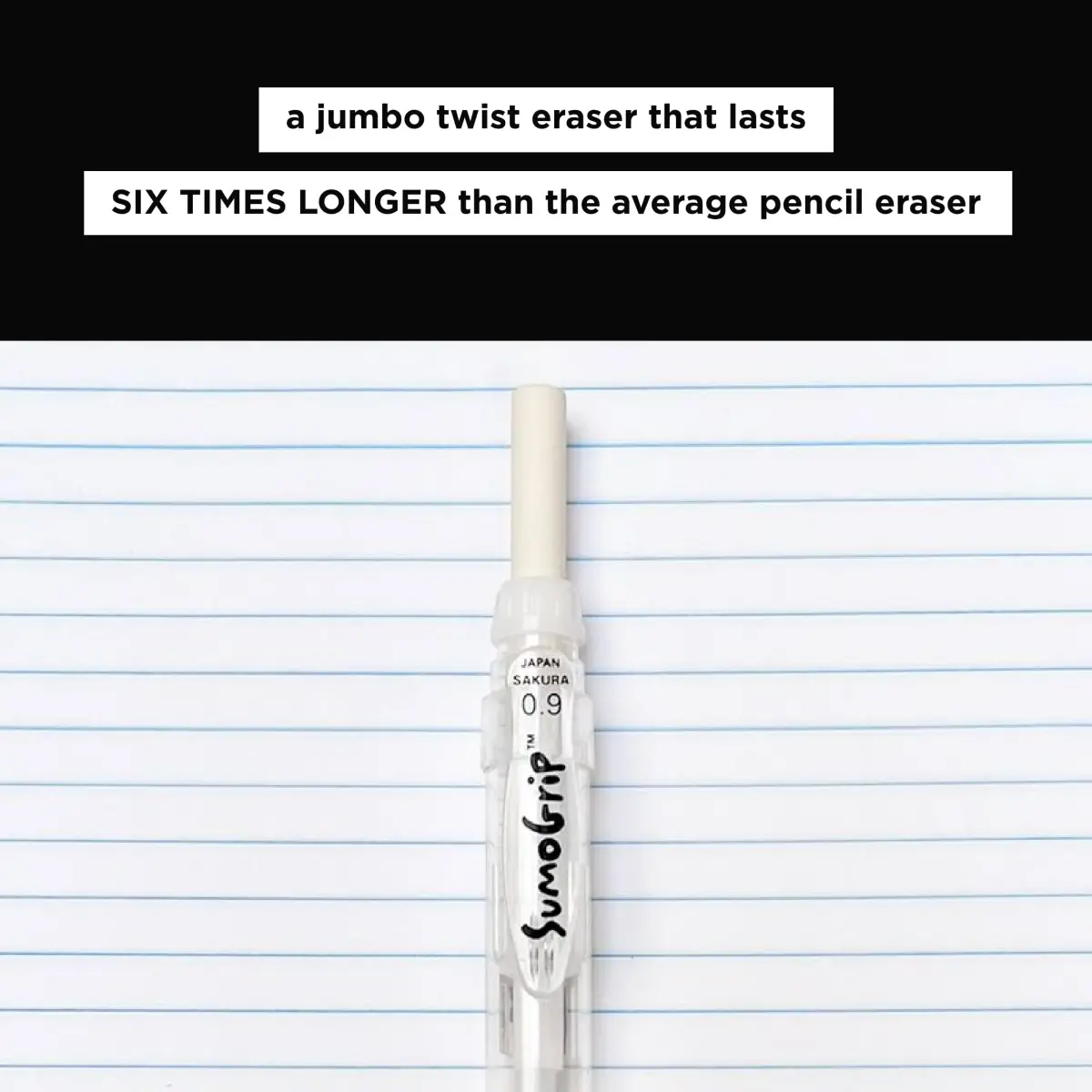 SAKURA SumoGrip Mechanical Pencil 0.9mm Clear | Comfortable Ergonomic Grip for Students - view 5