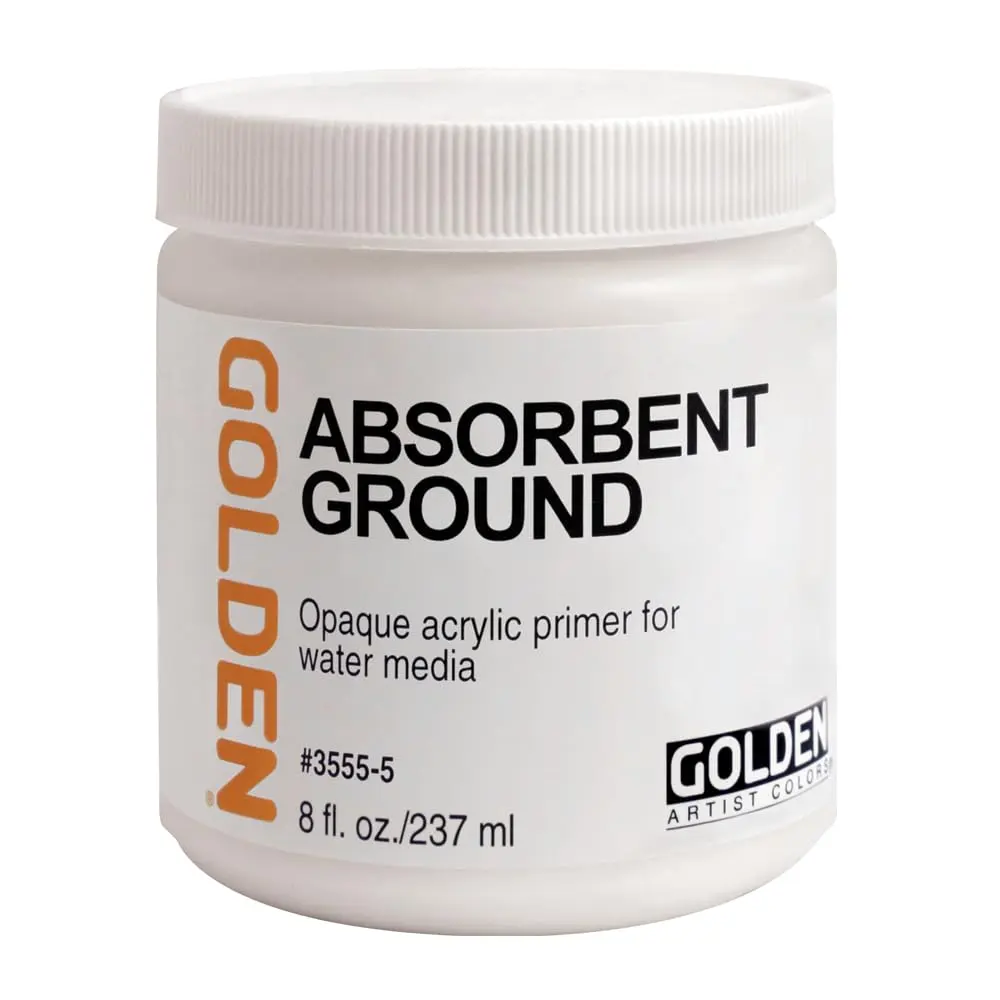 GOLDEN Absorbent Ground, 8 fl. oz. Jar | Porous Acrylic Medium for Artists - main product image
