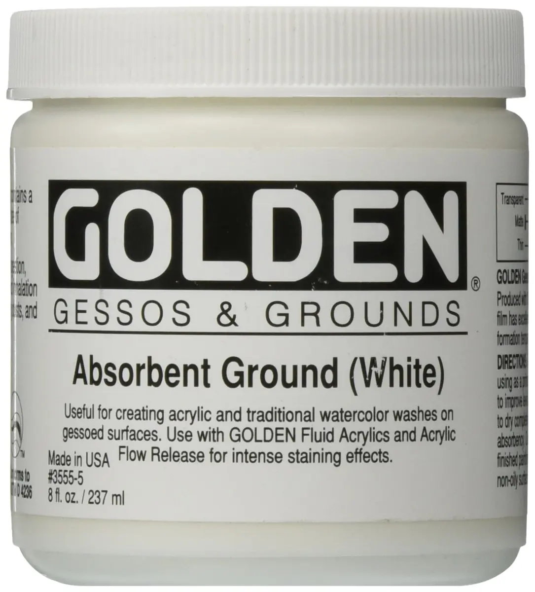 GOLDEN Absorbent Ground, 8 fl. oz. Jar | Porous Acrylic Medium for Artists - view 4