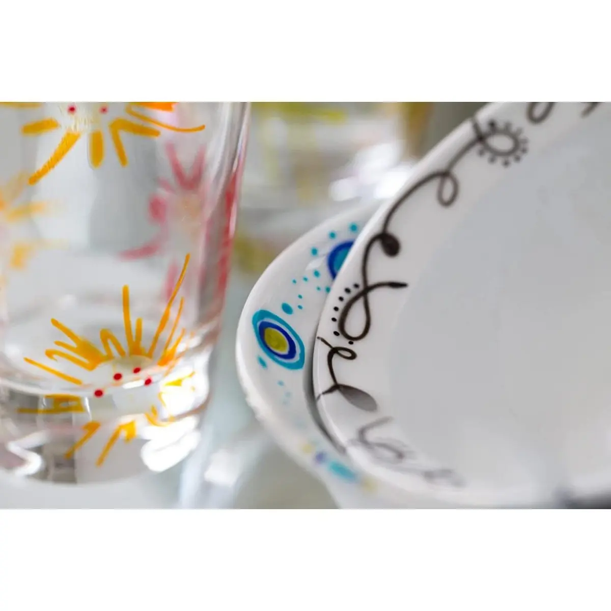Pebeo Vitrea 160 Glass Paint Outliner Pearl 20 ml | Relief & Permanent Effects on Glass - view 7