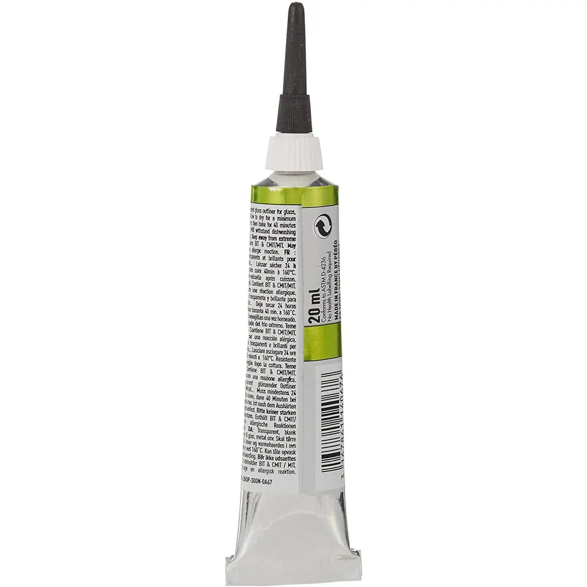 Pebeo Vitrea 160 Glass Paint Outliner Pearl 20 ml | Relief & Permanent Effects on Glass - view 2