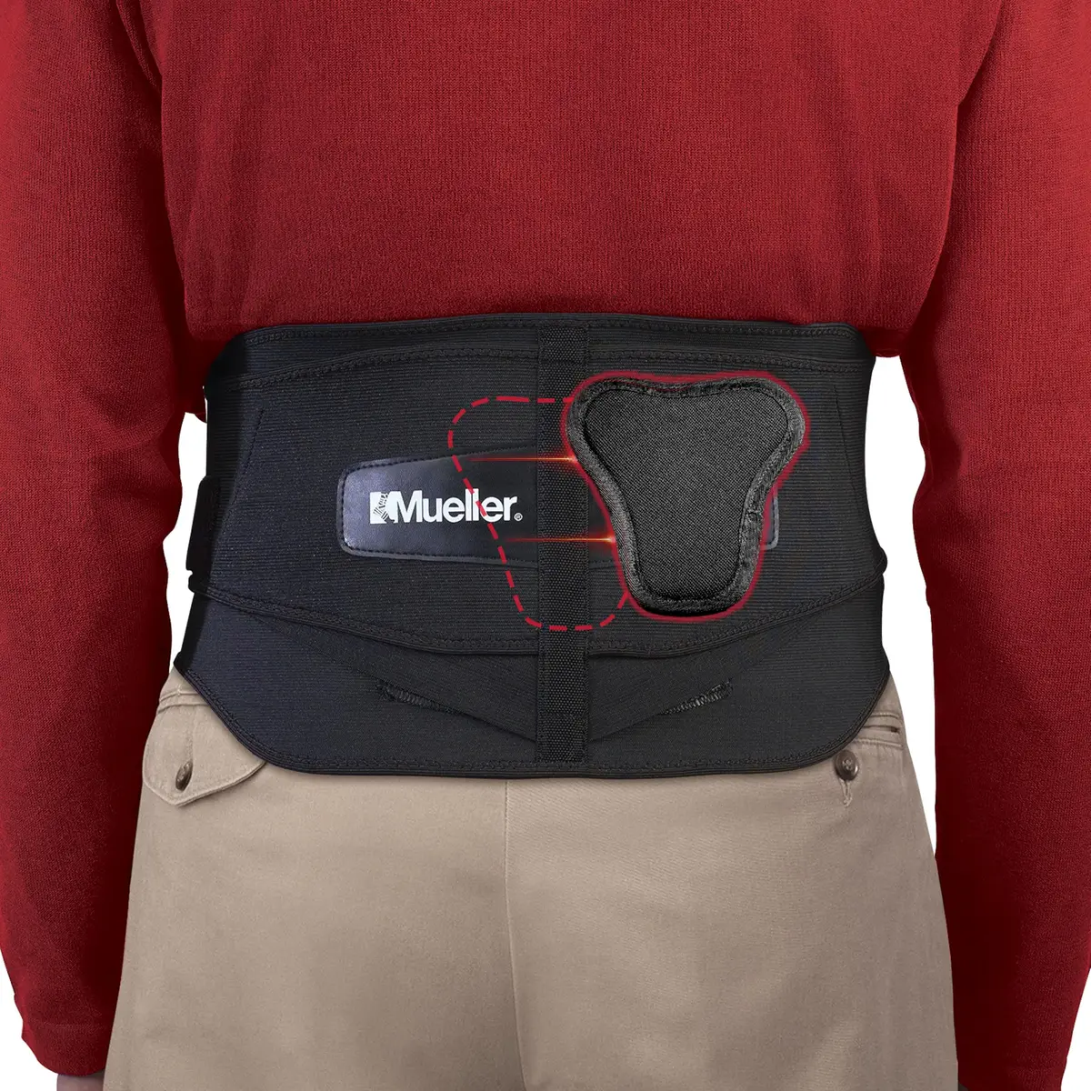 MUELLER Lumbar Back Brace Plus Size | Adjustable Support for Back Pain Relief - main product image