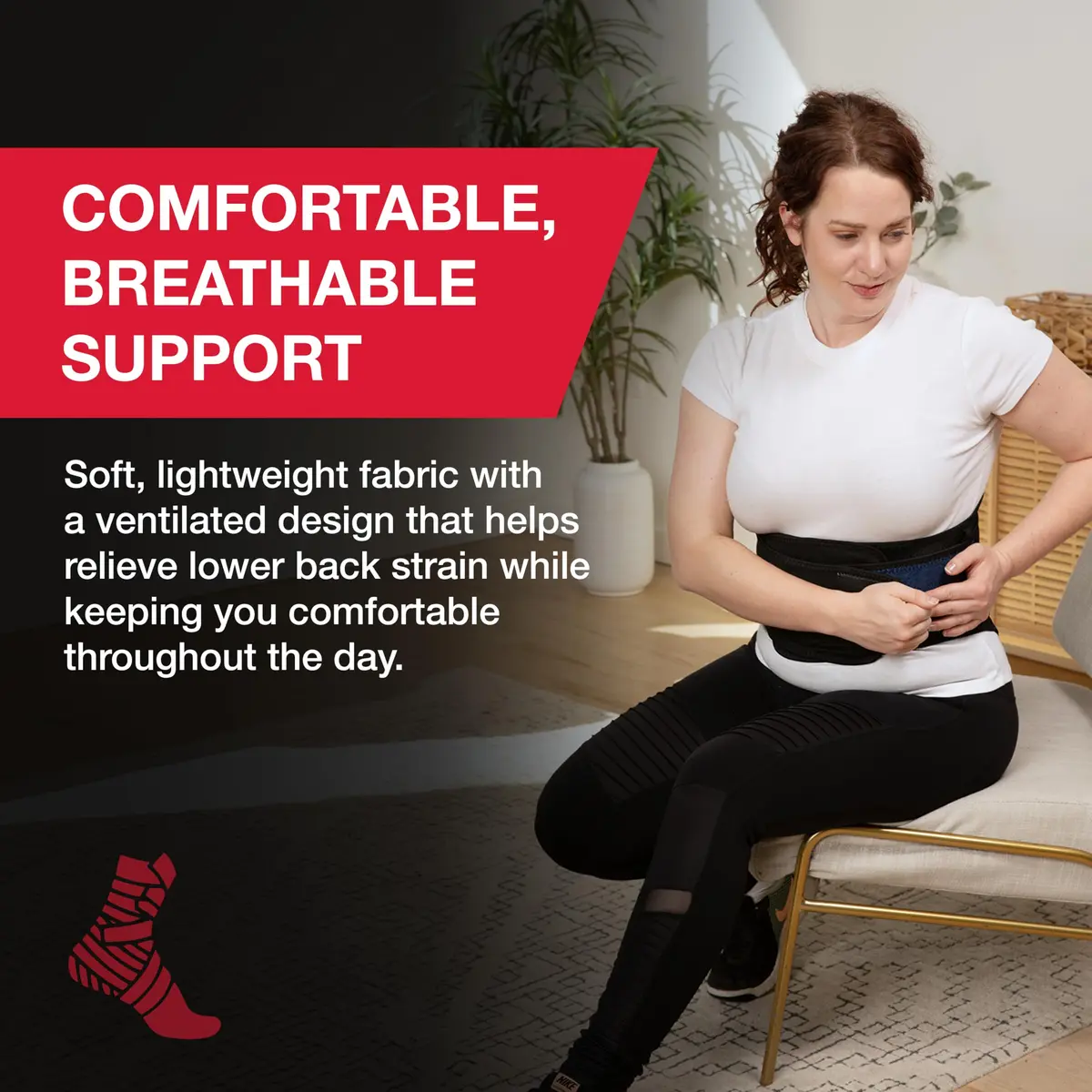 MUELLER Lumbar Back Brace Plus Size | Adjustable Support for Back Pain Relief - view 2