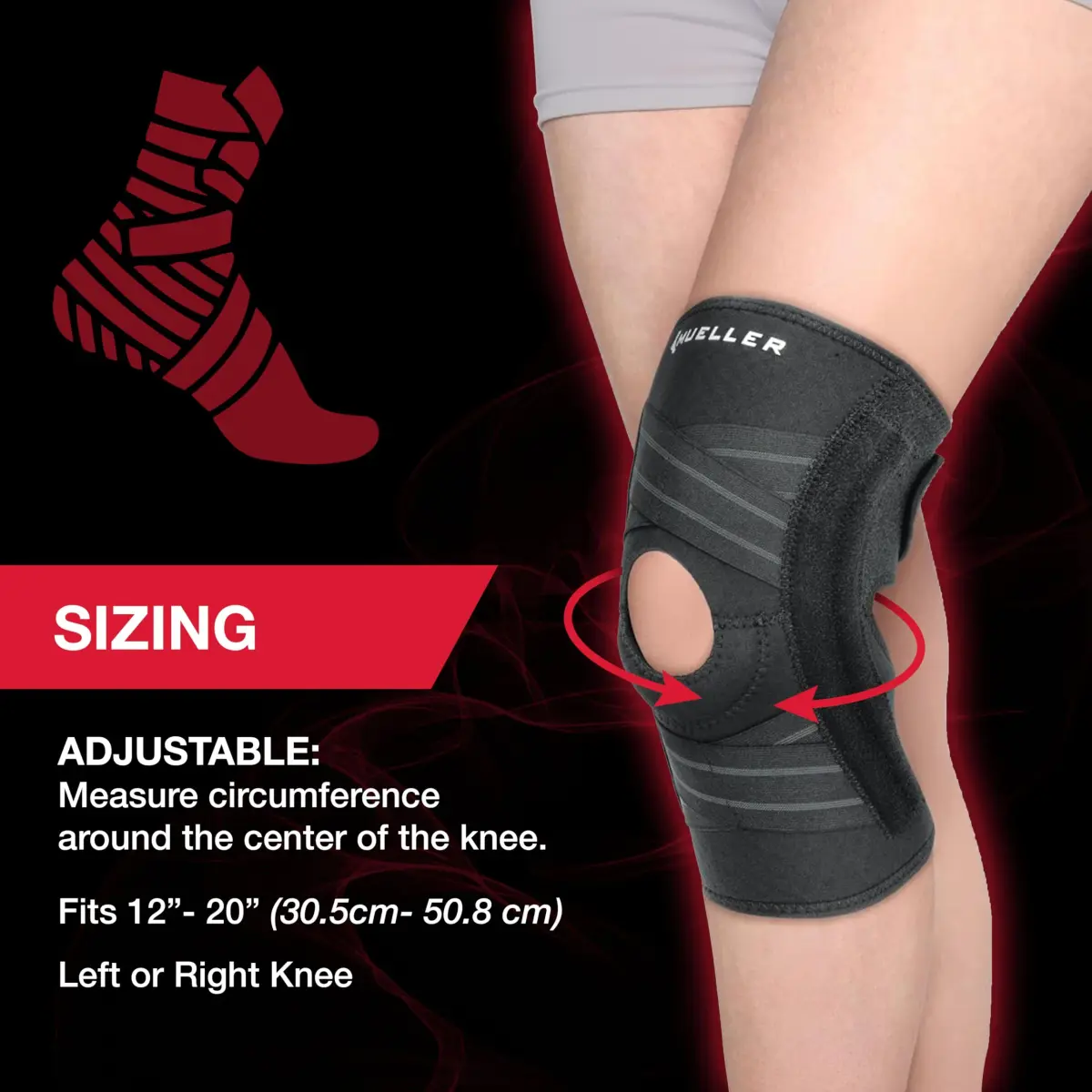 MUELLER Self Adjusting Knee Brace Black One Size | FDA Approved Orthopedic Brace for Arthritis, Sprains - view 4