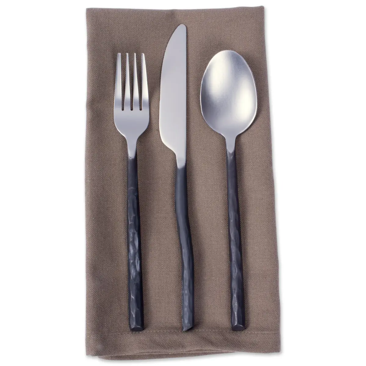 DII Solid Cotton Napkin Set Collection 51cm x 51cm (20" x 20") | 6 Piece Brown Everyday Napkins - view 5