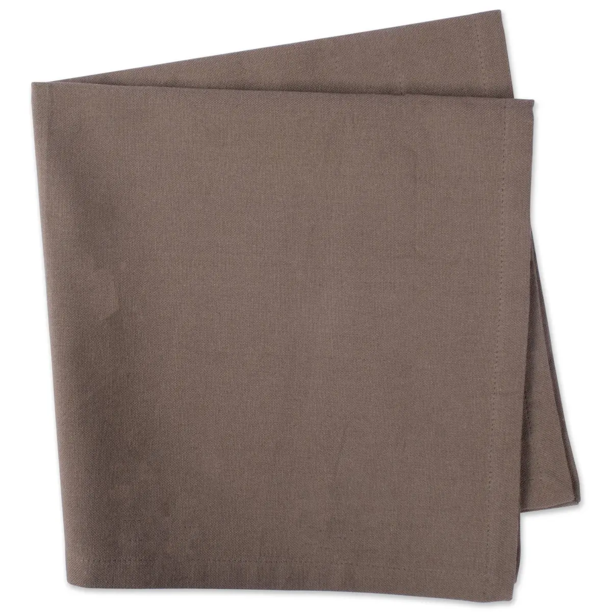 DII Solid Cotton Napkin Set Collection 51cm x 51cm (20" x 20") | 6 Piece Brown Everyday Napkins - view 3