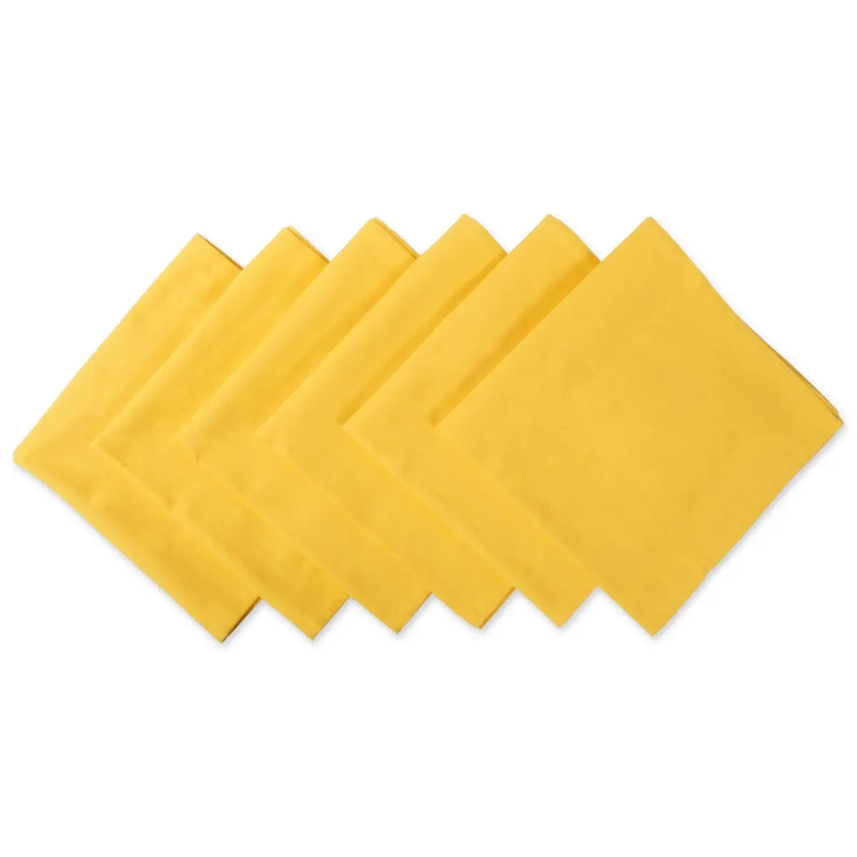DII Solid Cloth Napkins 50.8cm x 50.8cm (20" x 20") | Set of 6 Marigold Cotton Napkins - main product image