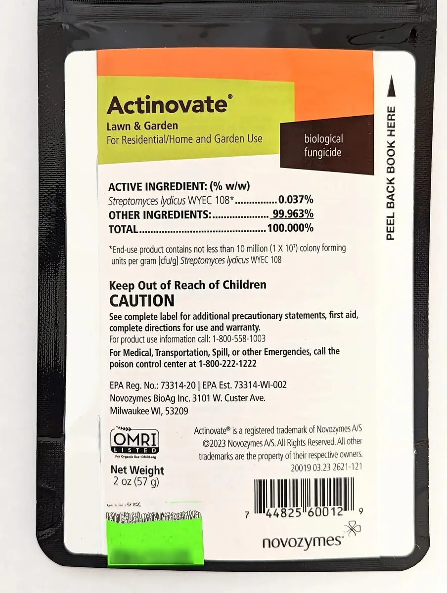 Actinovate Lawn & Garden Fungicide 2oz | Organic Microbial Root & Foliar Disease Control - main product image