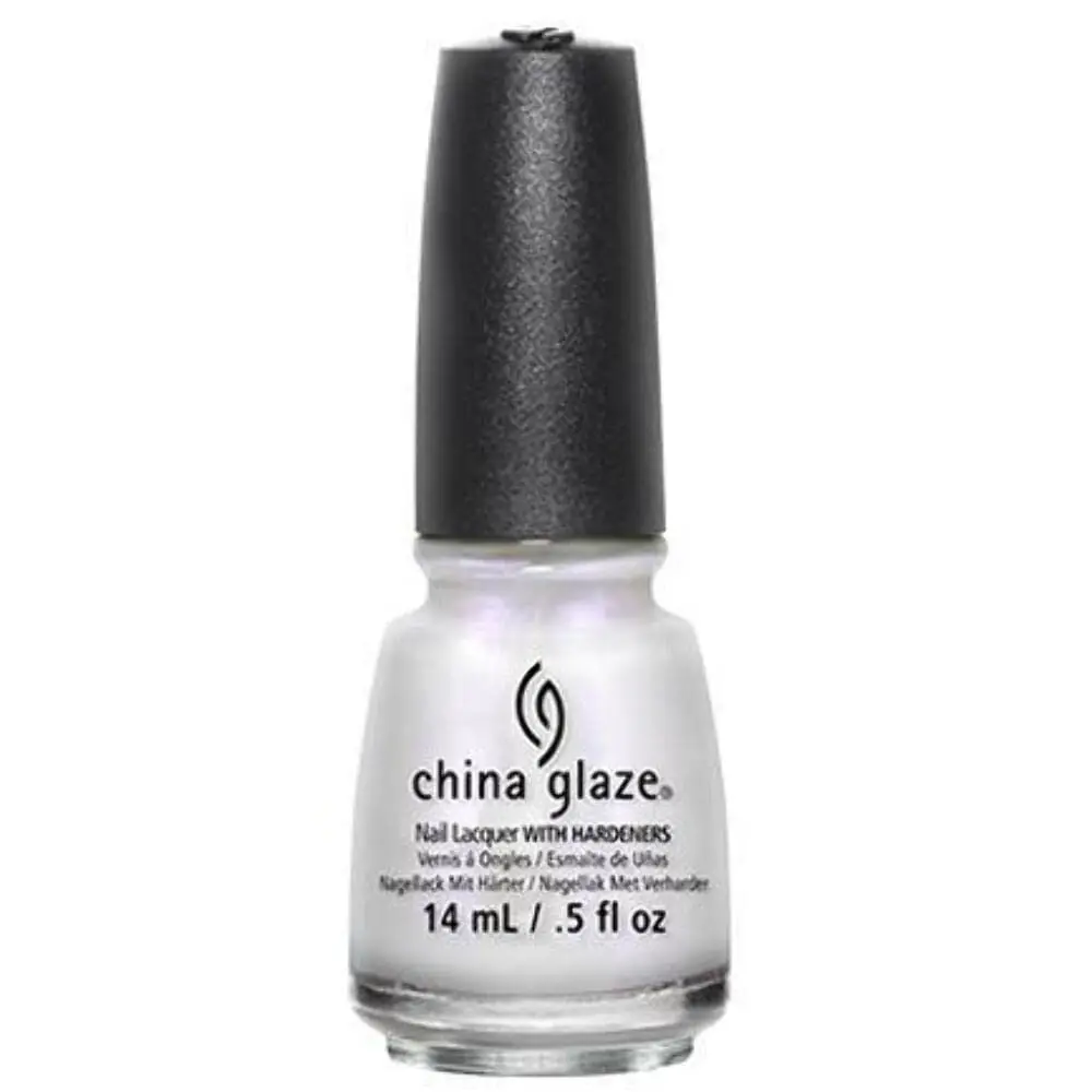 China Glaze Rainbow Nail Lacquer 0.5 Fl Oz | Sheer Pearlescent White with Lilac Undertones, Long-Wearing & Flexible - main product image